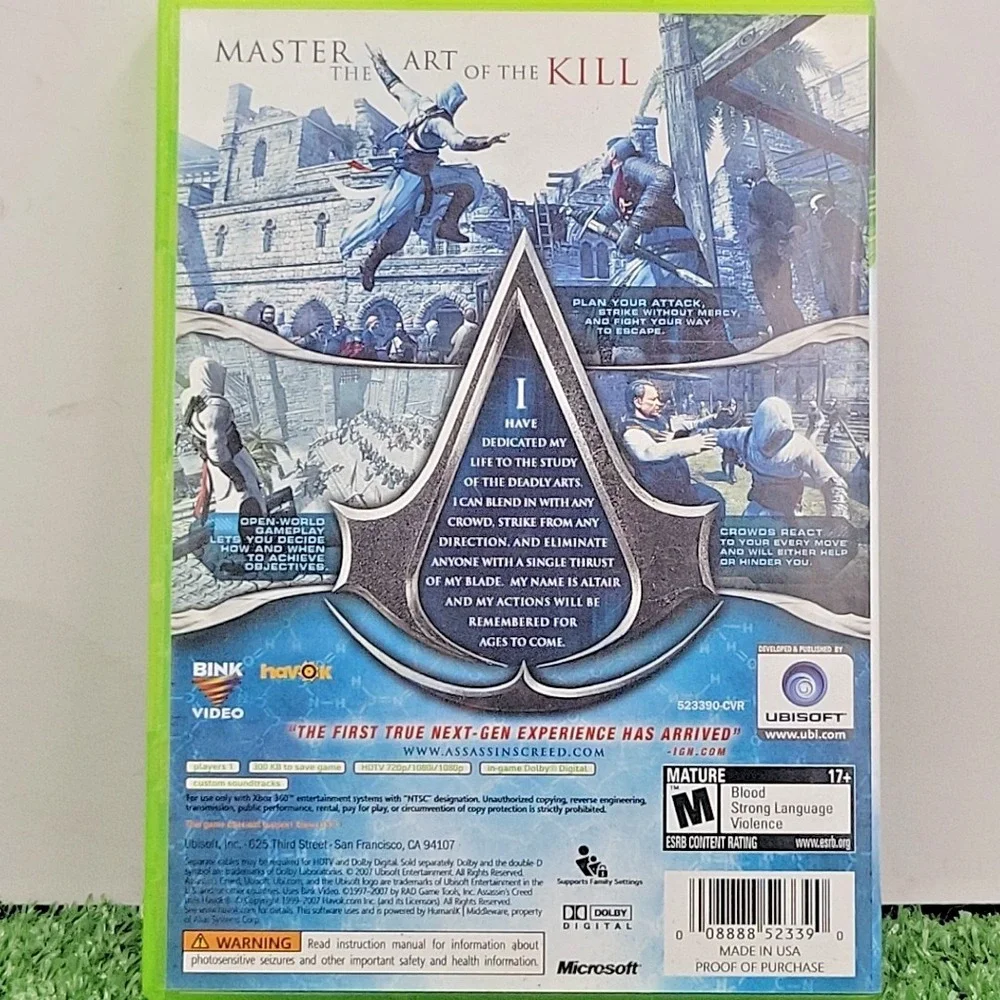 Assassin's Creed Video Games for Microsoft‎ Xbox 360 with Manual